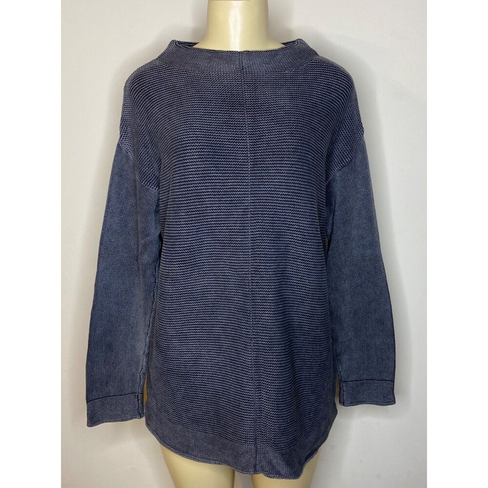 Carbon 2 Cobalt Women's Gray Burnout Knit Sweater Size L